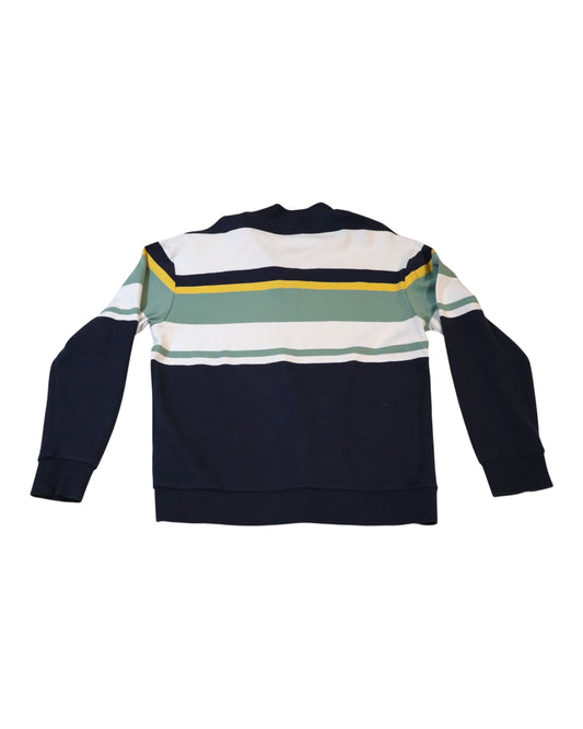 Parlez - Striped zip-neck sweatshirt (M)