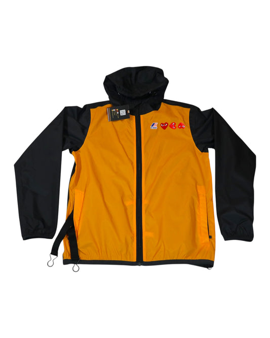 Commes Des Garçons PLAY x K-Way Full Zip - Orange/black (S)