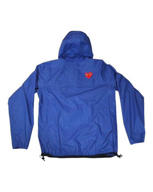 Commes Des Garçons PLAY x K-Way Half Zip Jacket - Blue (XL)