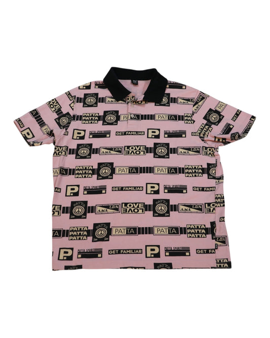 Patta - "Peace and love" polo neck T-Shirt (S)