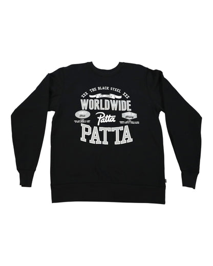 Patta Worldwide "The black steel" Crewe neck sweatshirt (L)